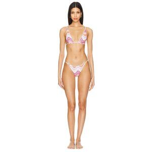 Missoni Bikini Bottoms in Microshaded Pink Tones 36 New Womens Swimsuit